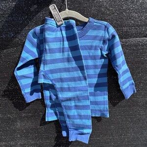 Hanna Andersson Blue Striped 2 Piece Pajamas 2T